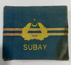 Eski SUBAY TC İnhisarlar idaresi boş sigara pakedi  Milli savunma vergisi dahil 17 kuruş Nadir