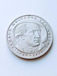 Almanya 5 Mark 1982 Johann Wolfgang von Goethe'nin Ölümünün 150. Yıldönümü Hatıra Para
