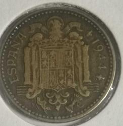 İSPANYA 1944  1 PESETA  LEUCHTTURM KAPAMASINDA