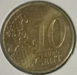 İSPANYA 2003 10 EURO CENT  LEUCHTTURM KAPAMASINDA