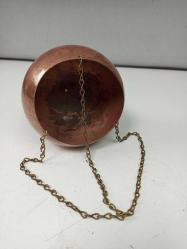 Eskilerden Askılı Yuvarlak Kasa Bakır Çiçeklik