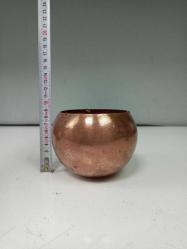 Eskilerden Askılı Yuvarlak Kasa Bakır Çiçeklik