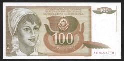 ** YUGOSLAVYA ( 100 * DİNARA ) 1990 - ÇİL