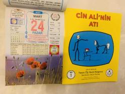 24 Mart 2024 hediyelik orijinal Ülkü takvim yaprağı (Cin Ali kitabı hediyeli:)
