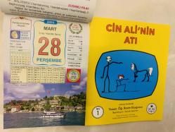 28 Mart 2024 hediyelik orijinal Ülkü takvim yaprağı (Cin Ali kitabı hediyeli:)