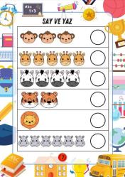 Okul Öncesi ve Birinci Sınıflar SAY-YAZ YAZ-SİL Kitabı