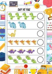 Okul Öncesi ve Birinci Sınıflar SAY-YAZ YAZ-SİL Kitabı