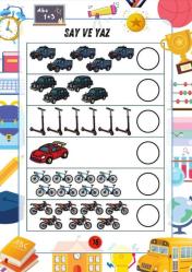 Okul Öncesi ve Birinci Sınıflar SAY-YAZ YAZ-SİL Kitabı