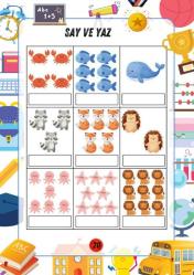 Okul Öncesi ve Birinci Sınıflar SAY-YAZ YAZ-SİL Kitabı