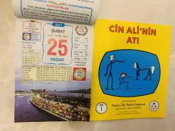 25 Şubat 2024 hediyelik orijinal Ülkü takvim yaprağı (Cin Ali kitabı hediyeli:)