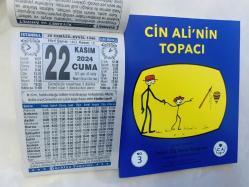 22 Kasım 2024 hediyelik orijinal Türkiye takvim yaprağı (Cin Ali kitabı hediyeli:)