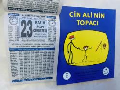 23 Kasım 2024 hediyelik orijinal Türkiye takvim yaprağı (Cin Ali kitabı hediyeli:)
