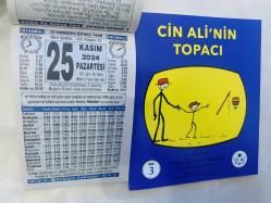 25 Kasım 2024 hediyelik orijinal Türkiye takvim yaprağı (Cin Ali kitabı hediyeli:)