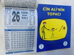 26 Kasım 2024 hediyelik orijinal Türkiye takvim yaprağı (Cin Ali kitabı hediyeli:)