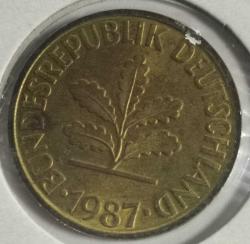 ALMANYA 1987 10 PFENNIG  LEUCHTTURM KAPAMASINDA