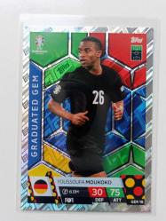 Topps Match Attax Euro 2024 Youssoufa Moukoko Graduated Gem Almanya GER 18 Futbolcu Kartı