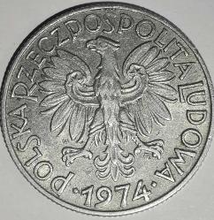 POLONYA 1974  5 ZLOTI