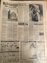 YENİ SABAH GAZETESİ  7 HAZİRAN 1959-Istanbul’lunun kira derdi-Menderes Atlantik Kongresine Bir Mesaj Gönderdi--Şiddetli yağmurlar bazı  yerlerde afet halini aldı ---Bazı ihraç mallarına verilen prim  artacak --Başvekalete mühim  bir toplantı  yapıldı --Alman emvalinin  iadesi büyük  memnuniyet yarattı ---Güney Amerika da büyük  karışıklıklar oluyor ---Başvekili  tedavi eden  doktor  ve  eşi geliyor ---Ziya Paşanın Rüyası :Siyavuşgil --Et meselesinin  halli için  narhın kalkınması  isteniyor ---Cenevre Konferansı  Son Safhasına Geldi ---Arnavutluk ve Bulgaristan  da Rusya roket  üsleri tesis edecek ---Dün bir  mensucat  fabrikası daha 80 işçisine  yol verdi --Bir  katil 6 yıl  hapis yatacak --Amerika da  staj  gören altı polisimiz taltif  edildi ---Mamie Van Doren Mücadeleden  Galip Çıktı ---Galatasaray  Grup Şampiyonu --Molnar ,Fenerbahçe antrenörlüğünden  dün  gece  istifa etti --Fenerbahçe -İstanbul Spor Karagümrük -Adalet  oynuyor ---Kırkpınar  güreşleri  bugün  sona eriyor --