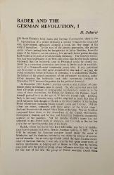 Radek and German Revolution, I