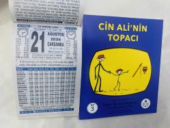 21 Ağustos 2024 hediyelik orijinal Türkiye takvim yaprağı (Cin Ali kitabı hediyeli:)