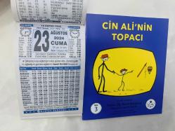 23 Ağustos 2024 hediyelik orijinal Türkiye takvim yaprağı (Cin Ali kitabı hediyeli:)
