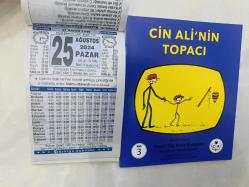 25 Ağustos 2024 hediyelik orijinal Türkiye takvim yaprağı (Cin Ali kitabı hediyeli:)