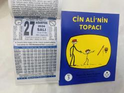 27 Ağustos 2024 hediyelik orijinal Türkiye takvim yaprağı (Cin Ali kitabı hediyeli:)
