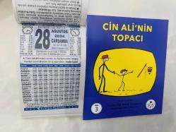 28 Ağustos 2024 hediyelik orijinal Türkiye takvim yaprağı (Cin Ali kitabı hediyeli:)