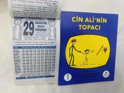 29 Ağustos 2024 hediyelik orijinal Türkiye takvim yaprağı (Cin Ali kitabı hediyeli:)