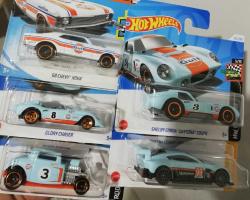 Hot wheels GULF reklam desenli model metal araba set koleksiyon dekor hediye nostalji tasarım süs hobi eğlence vintage aksesuar promosyon ölçekli araçlar 1.64
