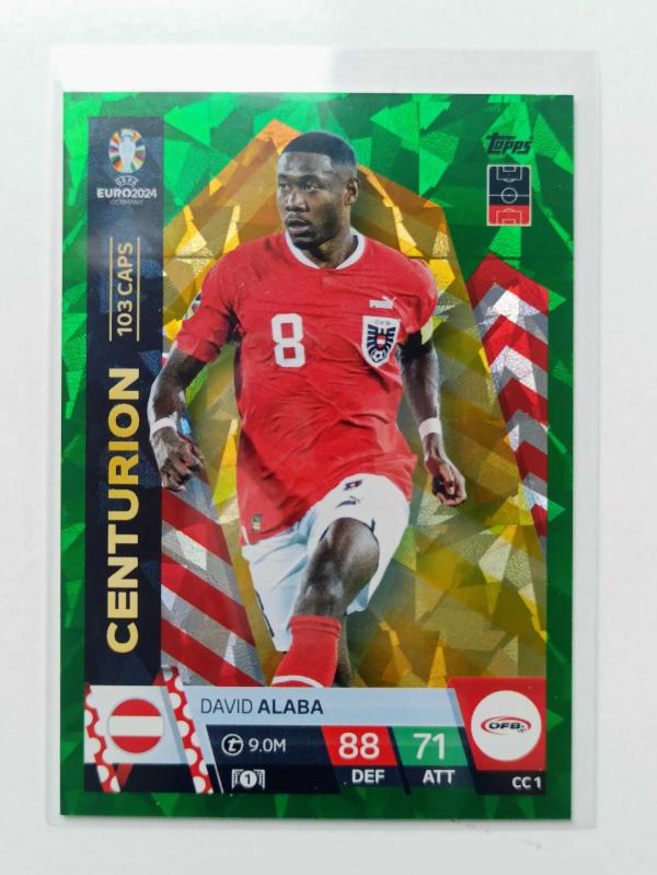Topps Match Attax Euro 2024 David Alaba Centurion Green Emerald