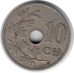Belçika 10 Centilmen 1902 Çok Temiz