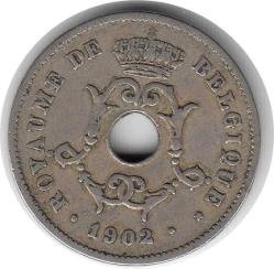 Belçika 10 Centilmen 1902 Çok Temiz