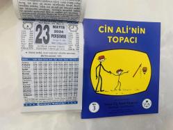 23 Mayıs 2024 hediyelik orijinal Türkiye takvim yaprağı (Cin Ali kitabı hediyeli:)
