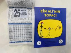 25 Mayıs 2024 hediyelik orijinal Türkiye takvim yaprağı (Cin Ali kitabı hediyeli:)