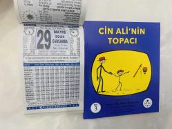 29 Mayıs 2024 hediyelik orijinal Türkiye takvim yaprağı (Cin Ali kitabı hediyeli:)