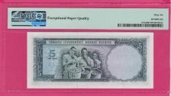 TURKEY Türkiye 5 Lira 1965 p174a UNC PMG 66 EPQ (TK16 497) ÇİL