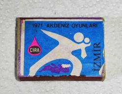 17531-ÇIRA KİBRİT**İZMİR 1971 AKDENİZ OYUNLARI*KISMEN DOLUDUR**KENDİ ORJİNAL KİBRİTLERİDİR**