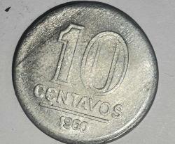 BREZİLYA 1960 10 CENTAVOS
