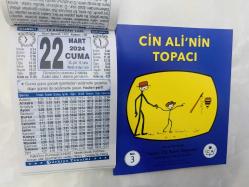 22 Mart 2024 hediyelik orijinal Türkiye takvim yaprağı (Cin Ali kitabı hediyeli:)