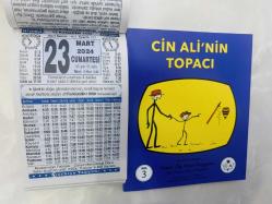 23 Mart 2024 hediyelik orijinal Türkiye takvim yaprağı (Cin Ali kitabı hediyeli:)