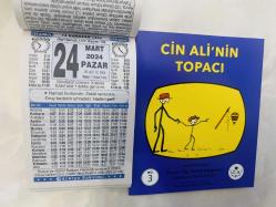 24 Mart 2024 hediyelik orijinal Türkiye takvim yaprağı (Cin Ali kitabı hediyeli:)
