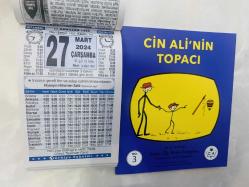 27 Mart 2024 hediyelik orijinal Türkiye takvim yaprağı (Cin Ali kitabı hediyeli:)