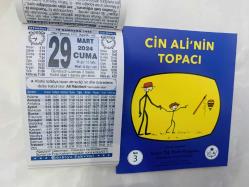29 Mart 2024 hediyelik orijinal Türkiye takvim yaprağı (Cin Ali kitabı hediyeli:)