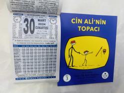 30 Mart 2024 hediyelik orijinal Türkiye takvim yaprağı (Cin Ali kitabı hediyeli:)
