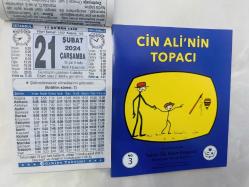 21 Şubat 2024 hediyelik orijinal Türkiye takvim yaprağı (Cin Ali kitabı hediyeli:)