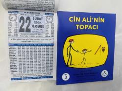 22 Şubat 2024 hediyelik orijinal Türkiye takvim yaprağı (Cin Ali kitabı hediyeli:)