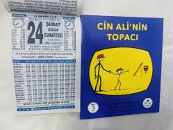 24 Şubat 2024 hediyelik orijinal Türkiye takvim yaprağı (Cin Ali kitabı hediyeli:)