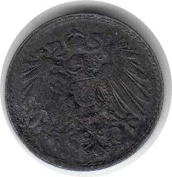 Almanya 5 Fenik 1910 Temiz