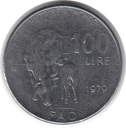 İtalya 100 Lire 1979 FAO Çil